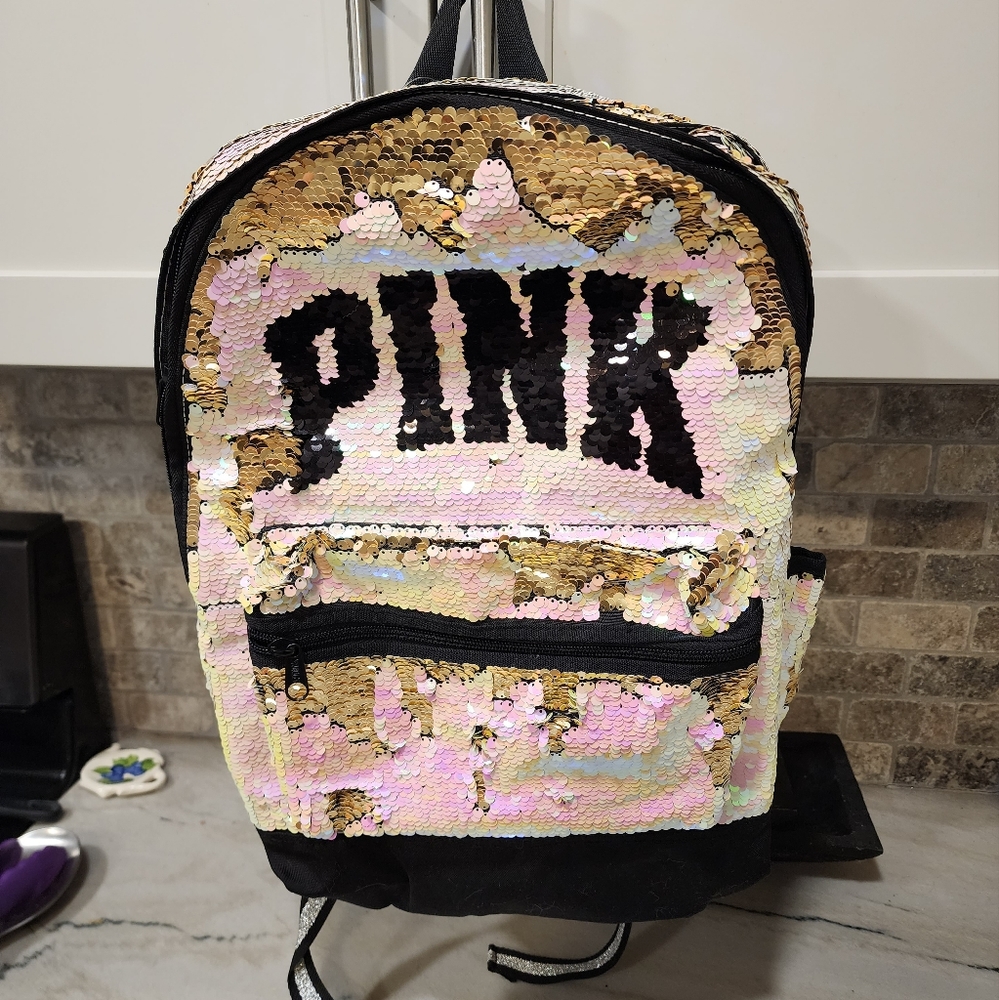 VICTORIA'S SECRET - PINK Limited Edition Reversable Bling Backpack